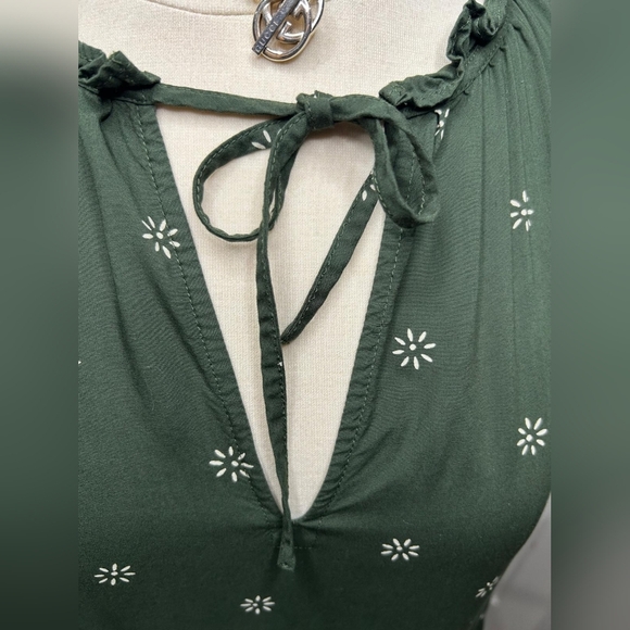 Madewell Boho Tie-Neck Tiered Midi Dress in Stardot Size Small Item NI669 - Picture 4 of 10